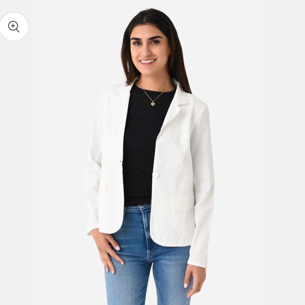 NEW Stark X Women’s White Denim Blazer Size M